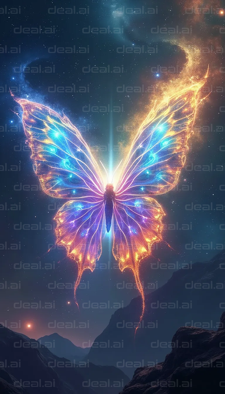 "Galactic Neon Butterfly"