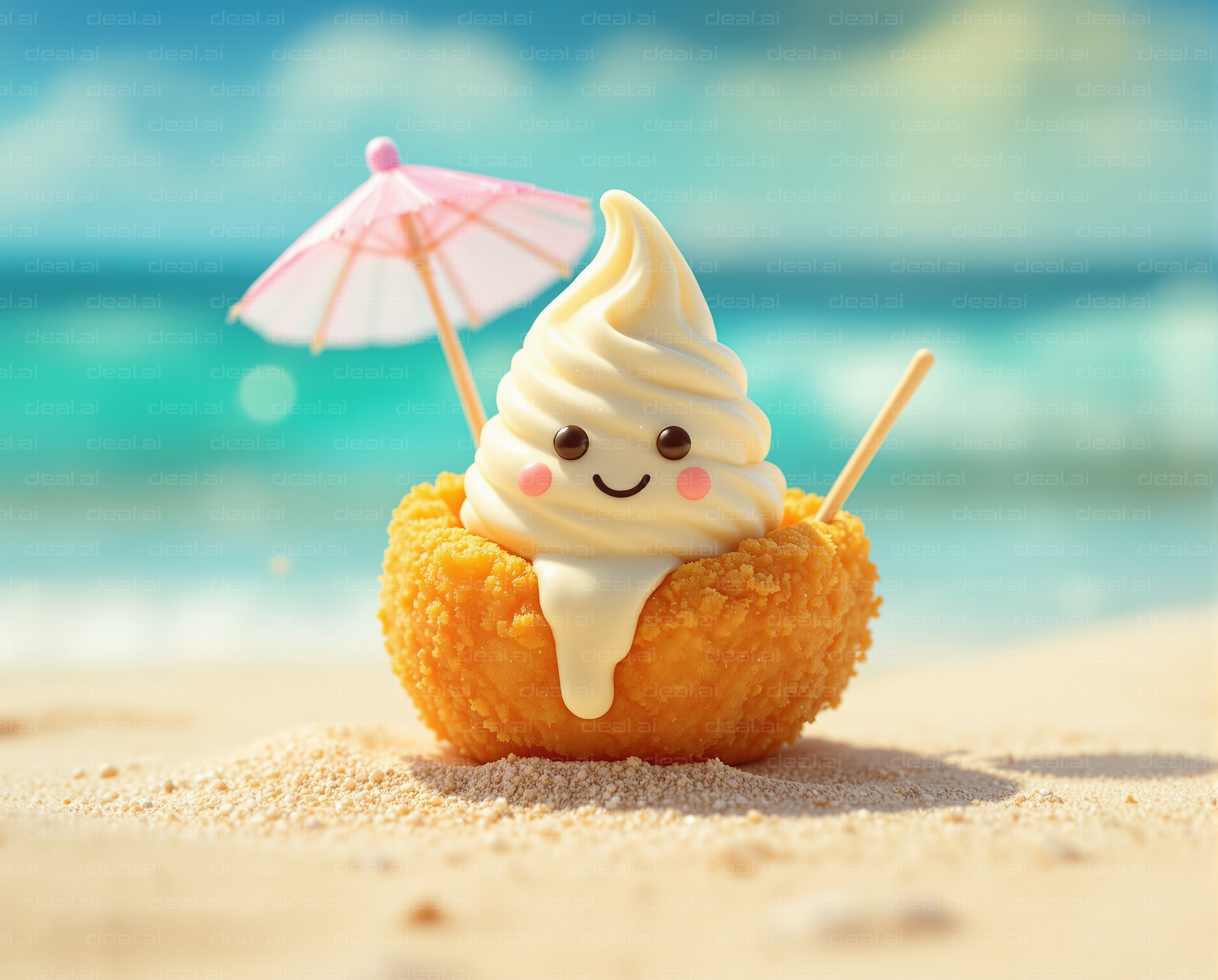 "Beachy Ice Cream Delight"