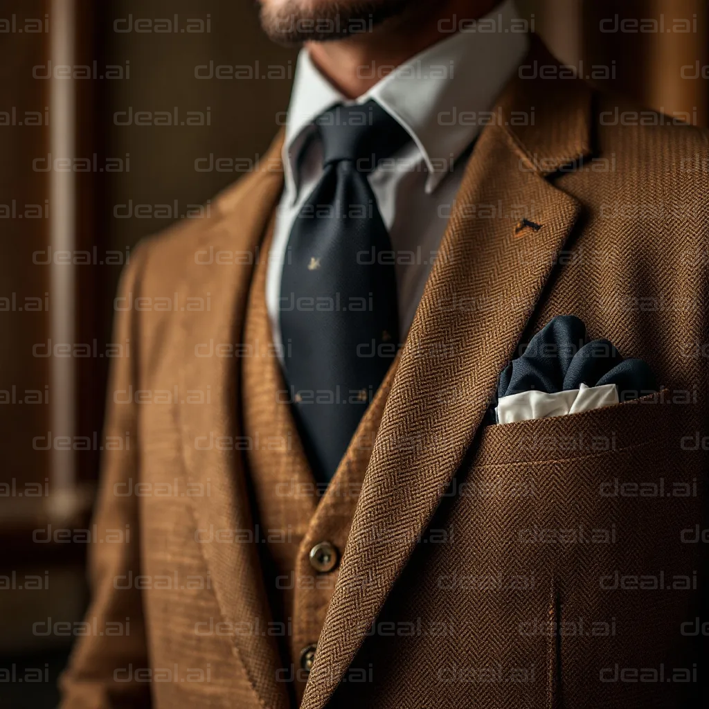 Elegant Brown Suit Ensemble