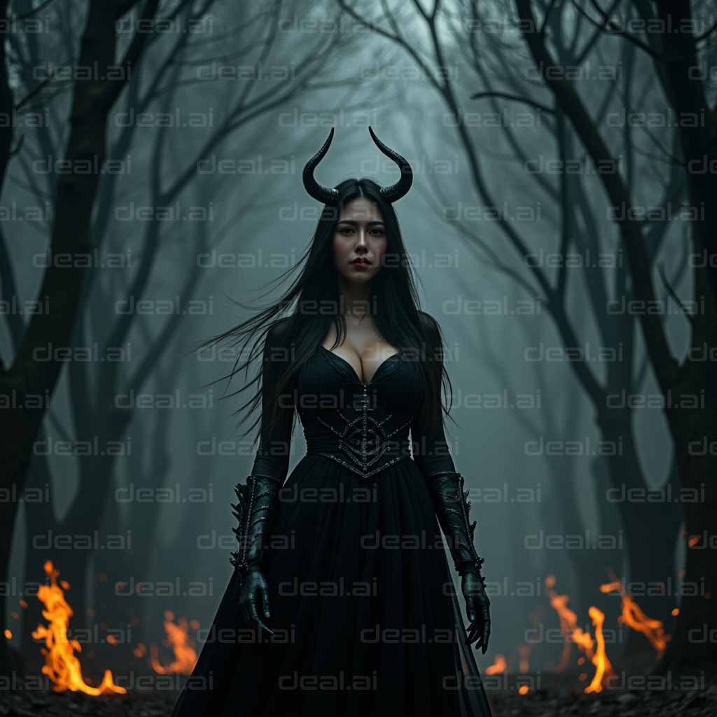 Mystical Enchantress in the Woods
