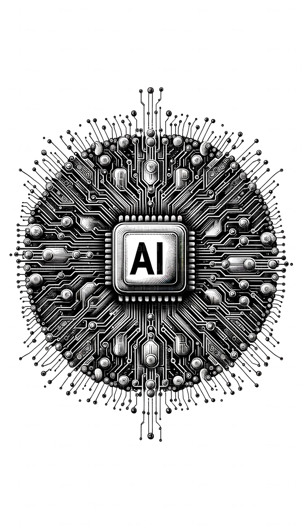 "AI Technology Circuit Board"