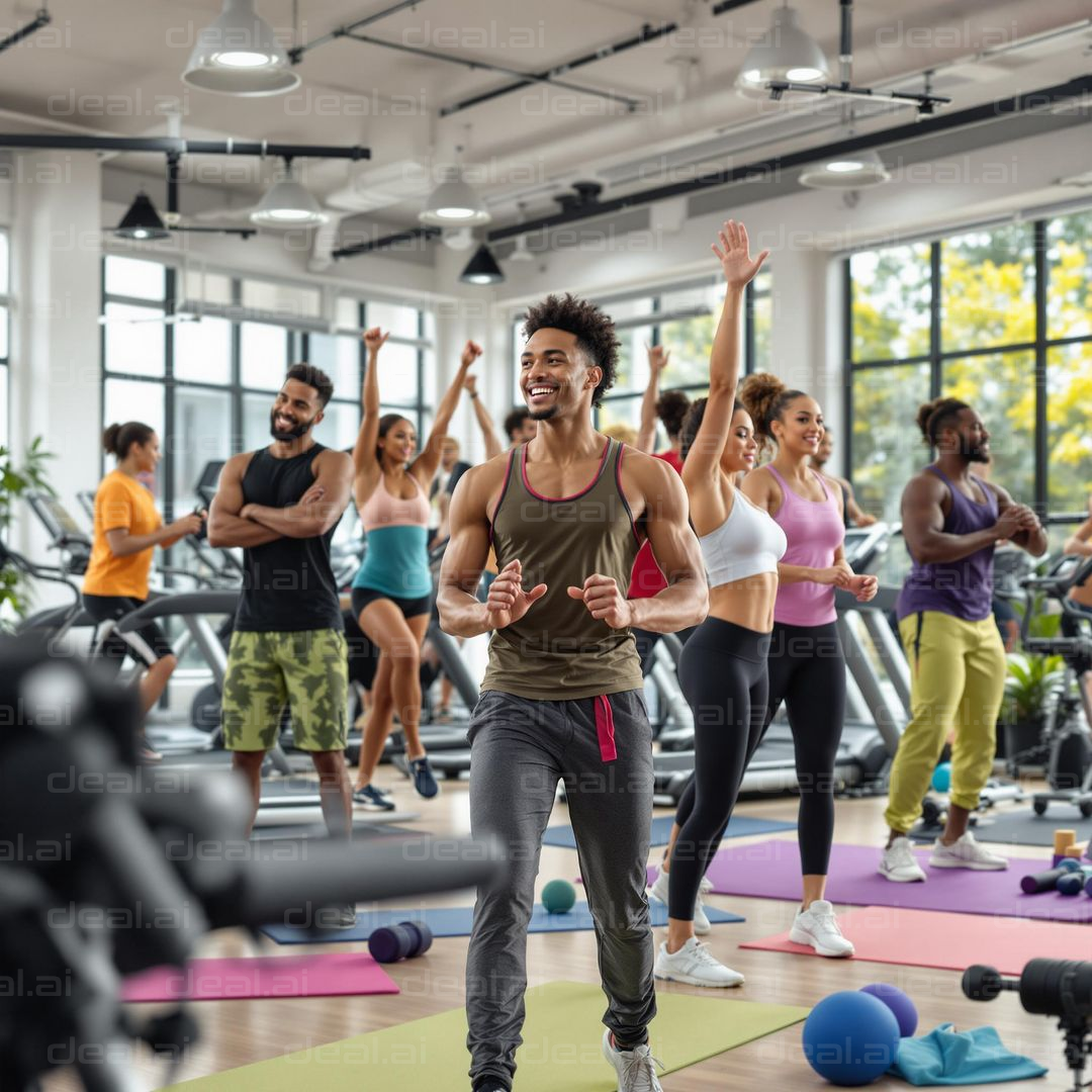 "Group Fitness Fun at the Gym"