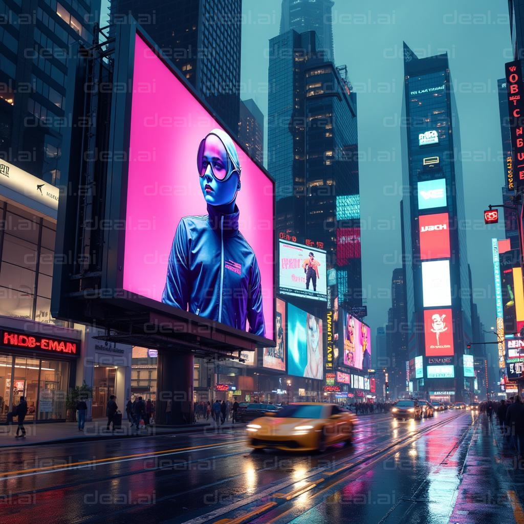 "Neon Night in Times Square"