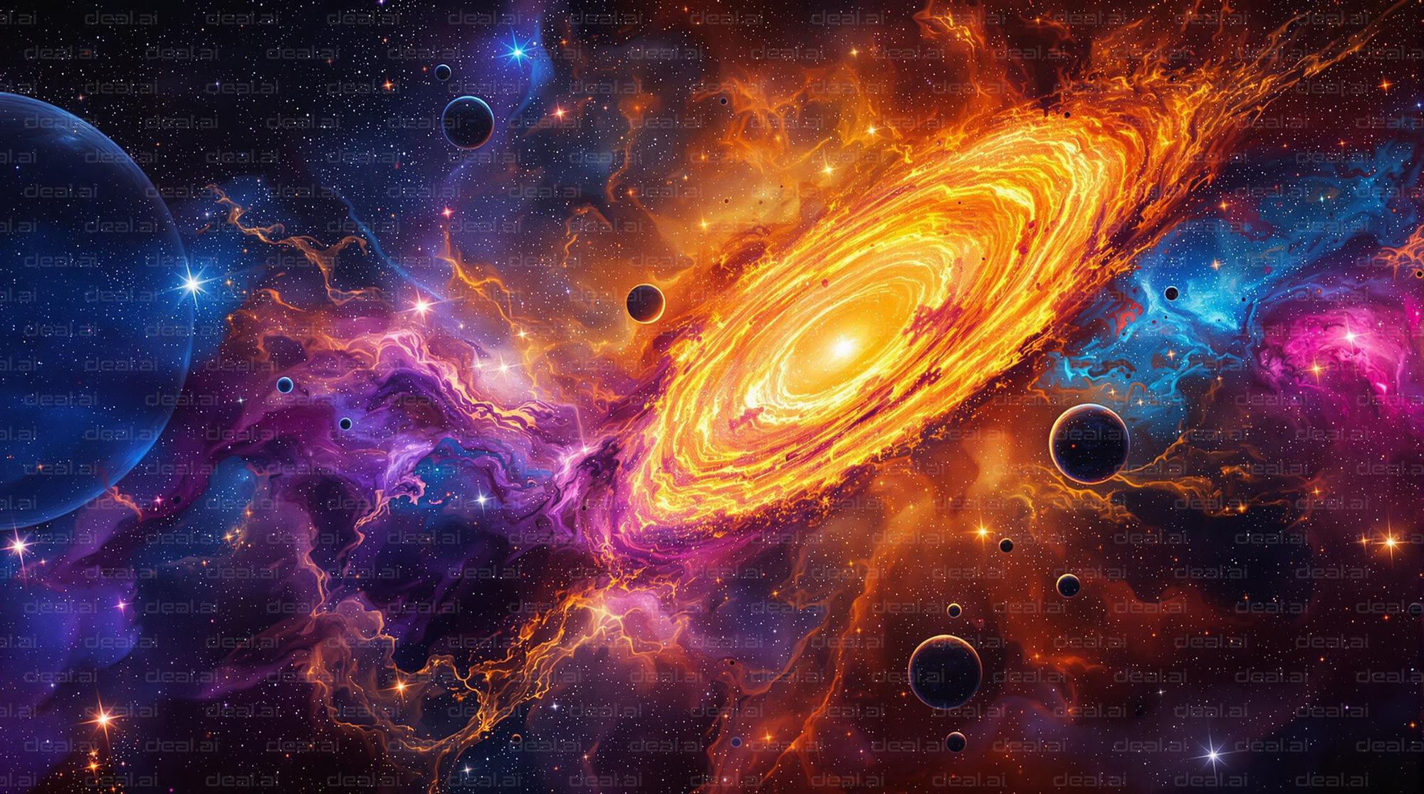 Cosmic Vortex of Colors