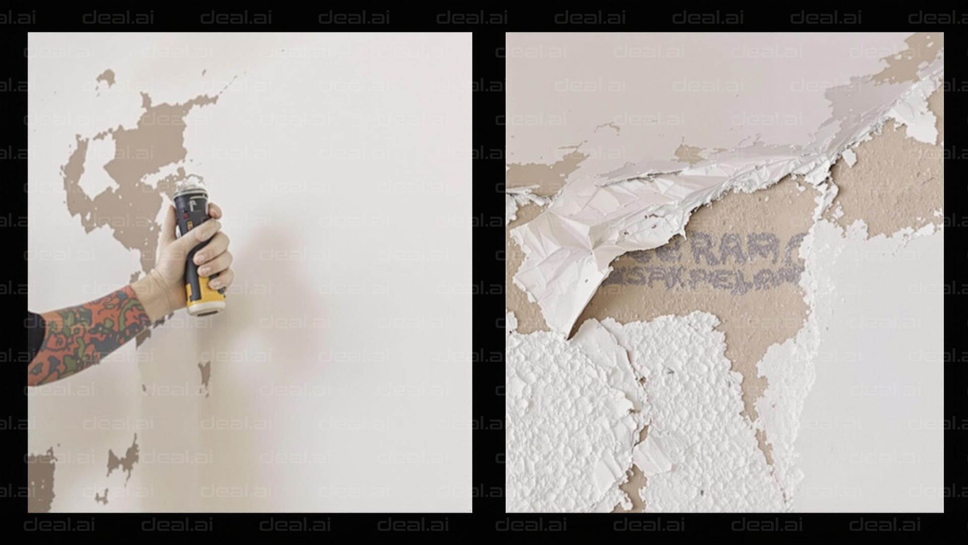 Graffiti Uncovered Beneath Paint Layers