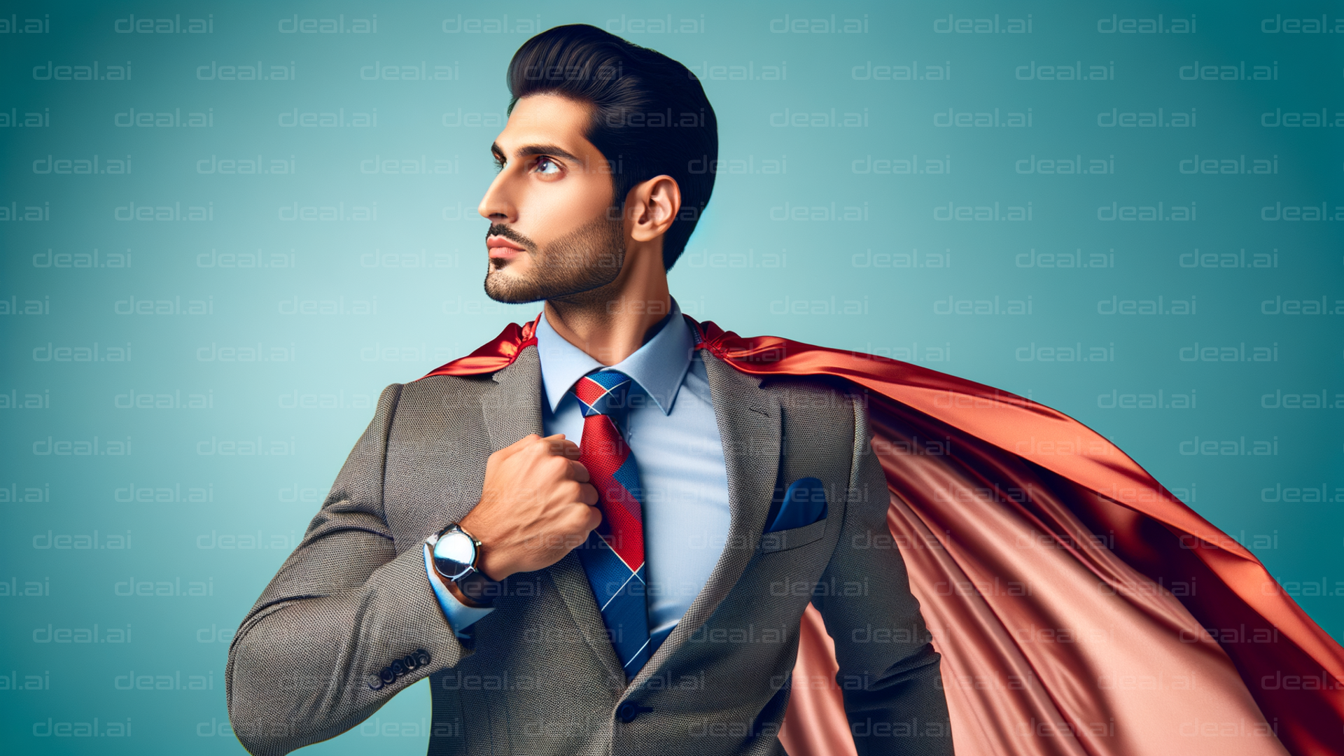 Businessman in Hero Mode