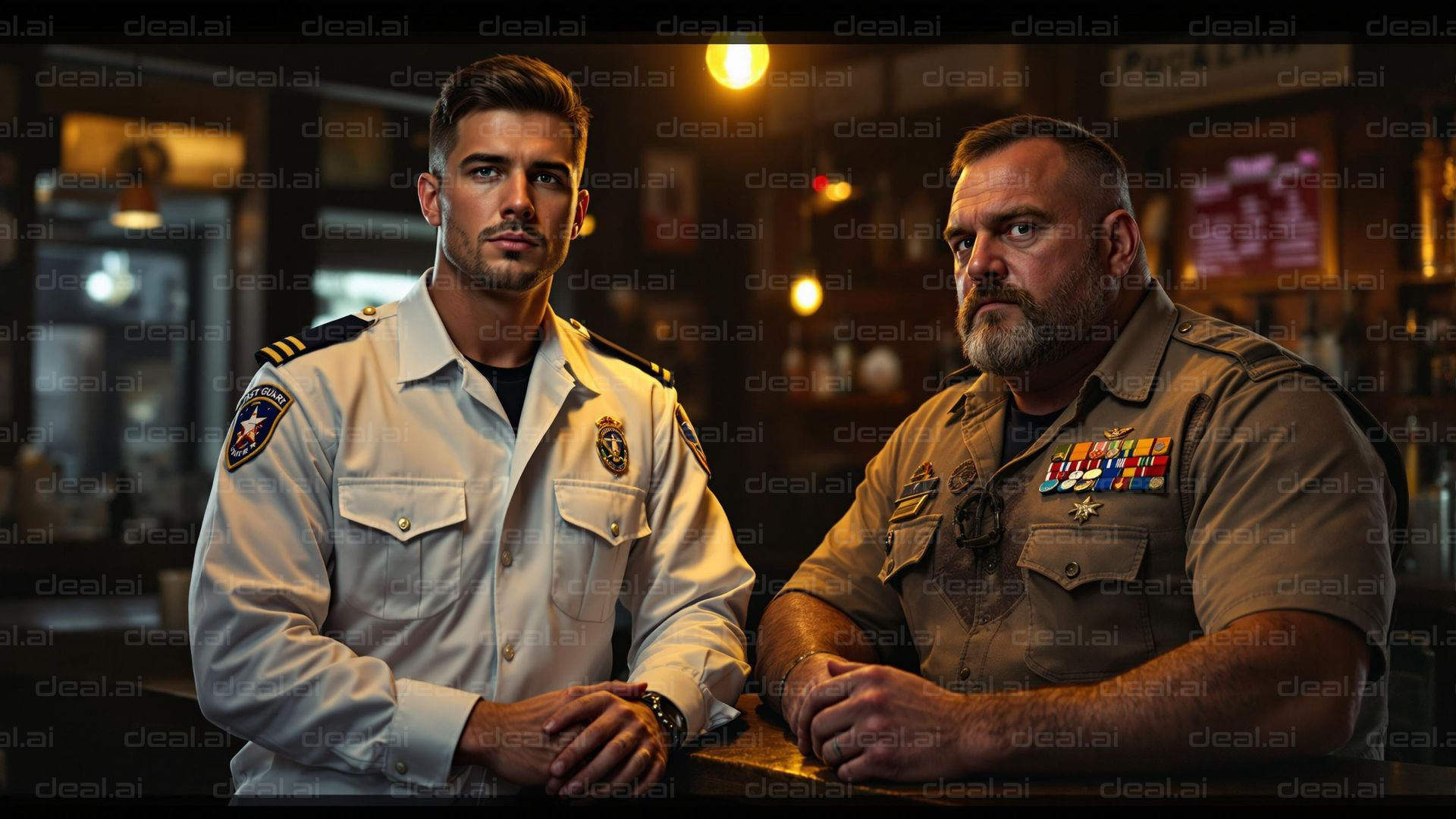 Uniformed Officers in Conversation