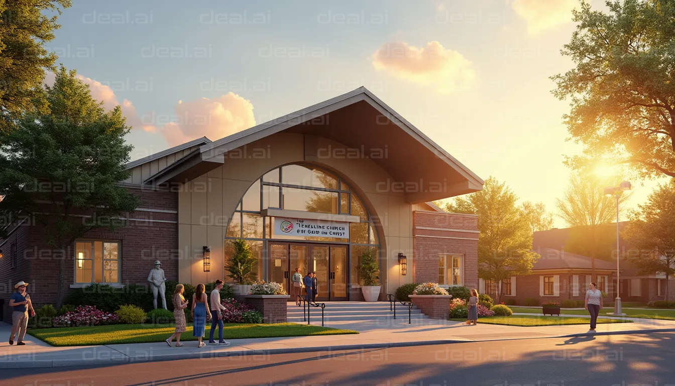 Community Church at Sunset