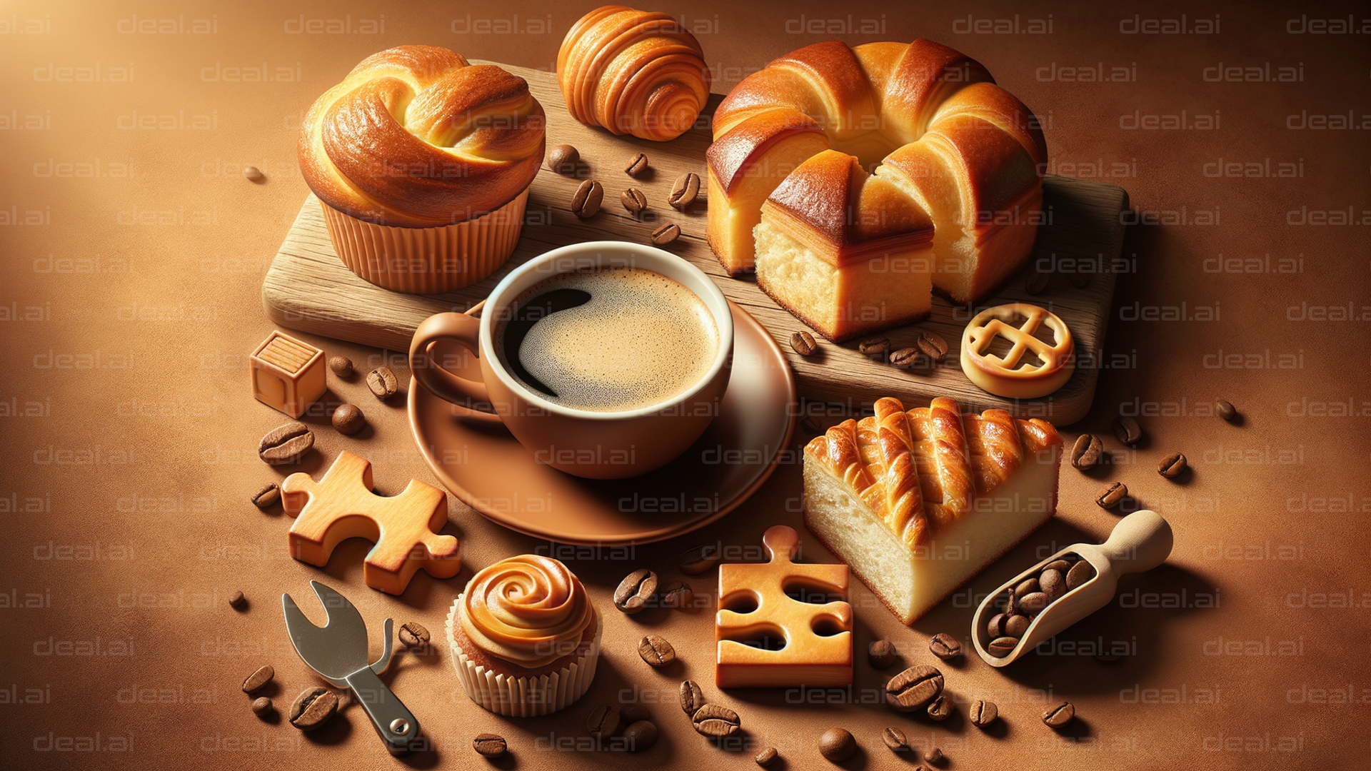 Coffee and Pastry Puzzle Delight