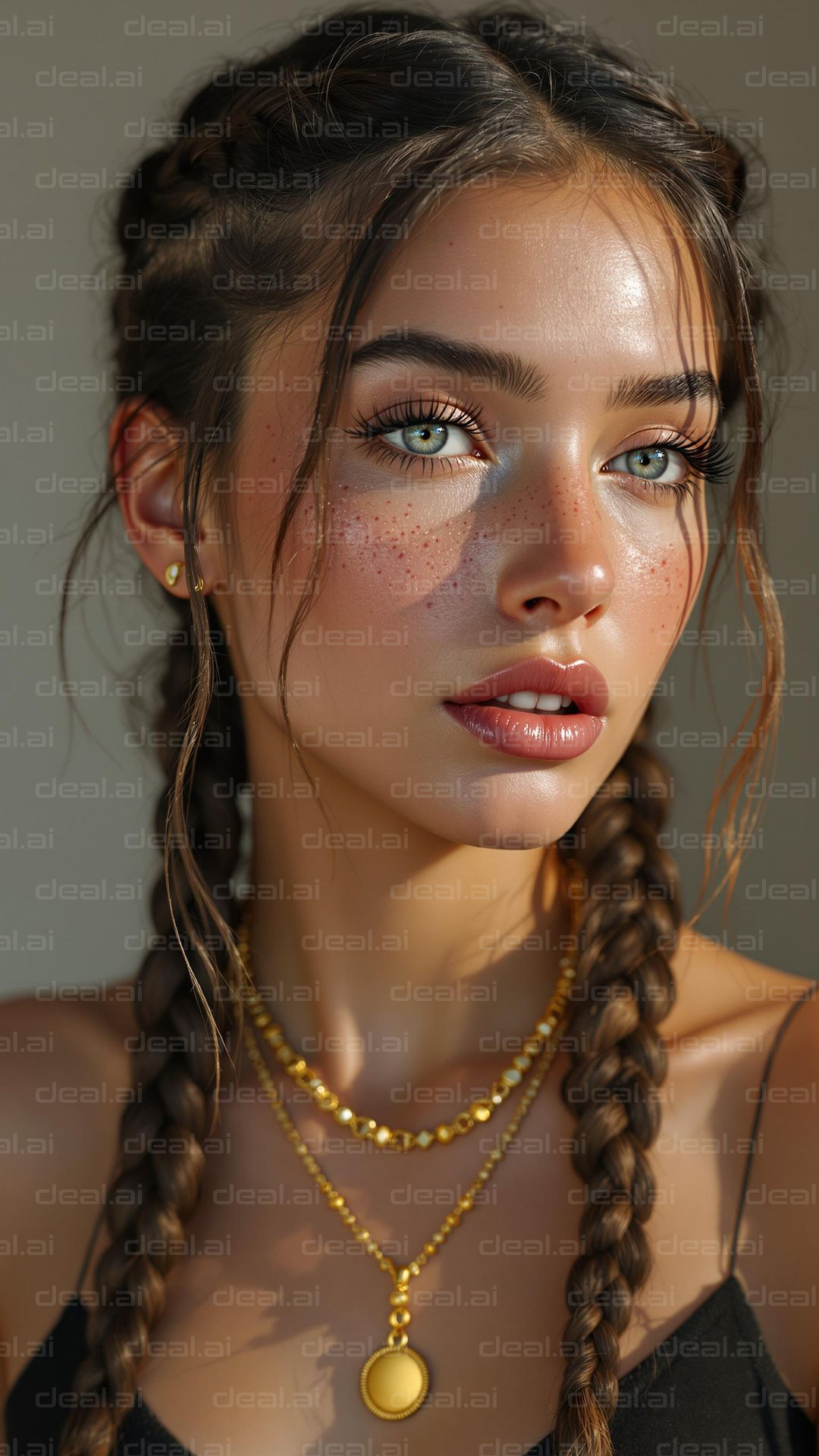 Braided Beauty in Golden Light