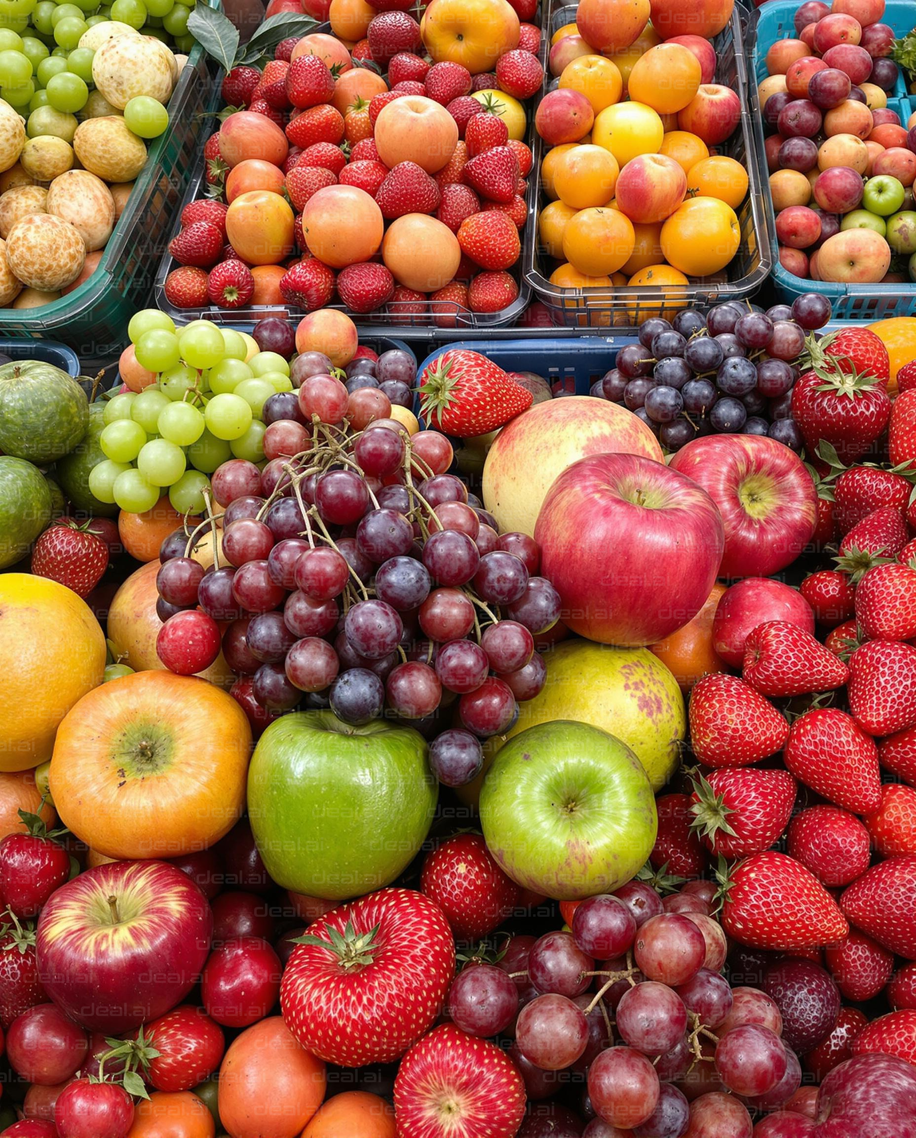 Colorful Fresh Fruit Display