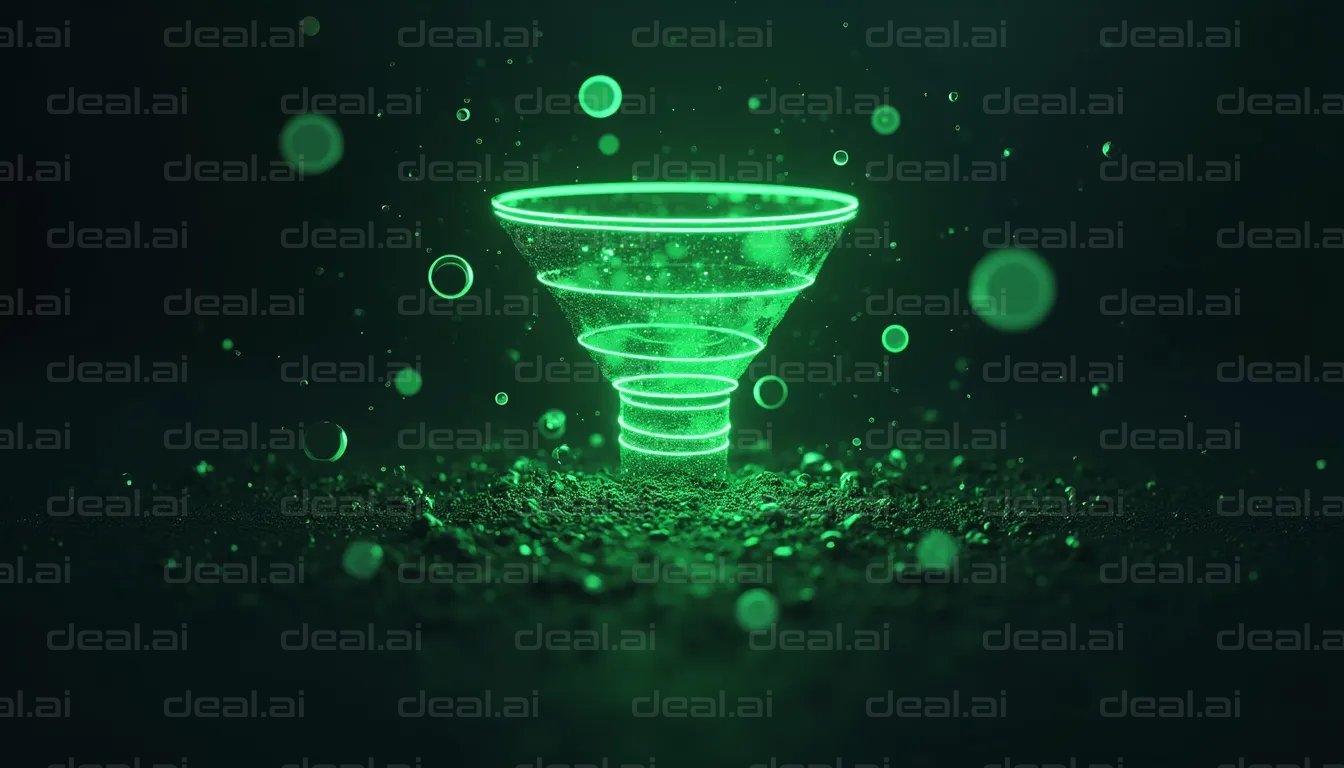 "Glowing Green Vortex in the Dark"