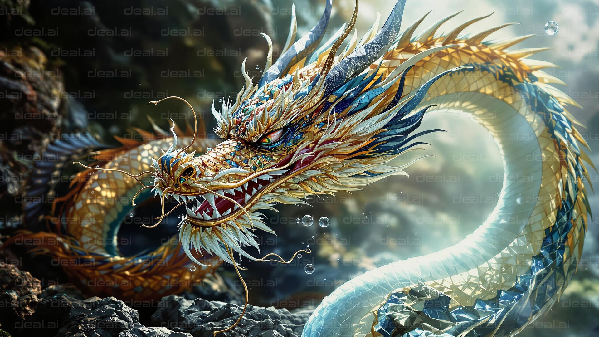 Majestic Dragon in Vibrant Colors