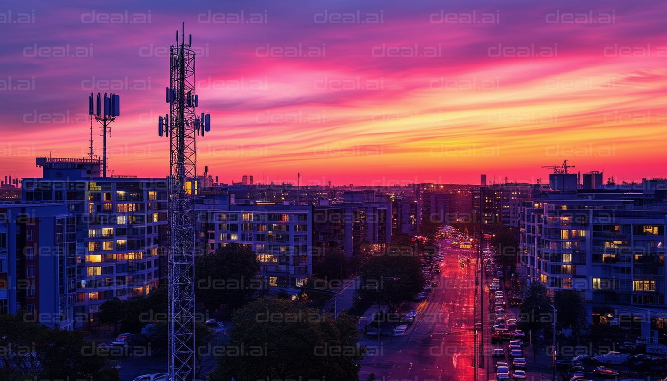 Urban Sunset Over Rooftops