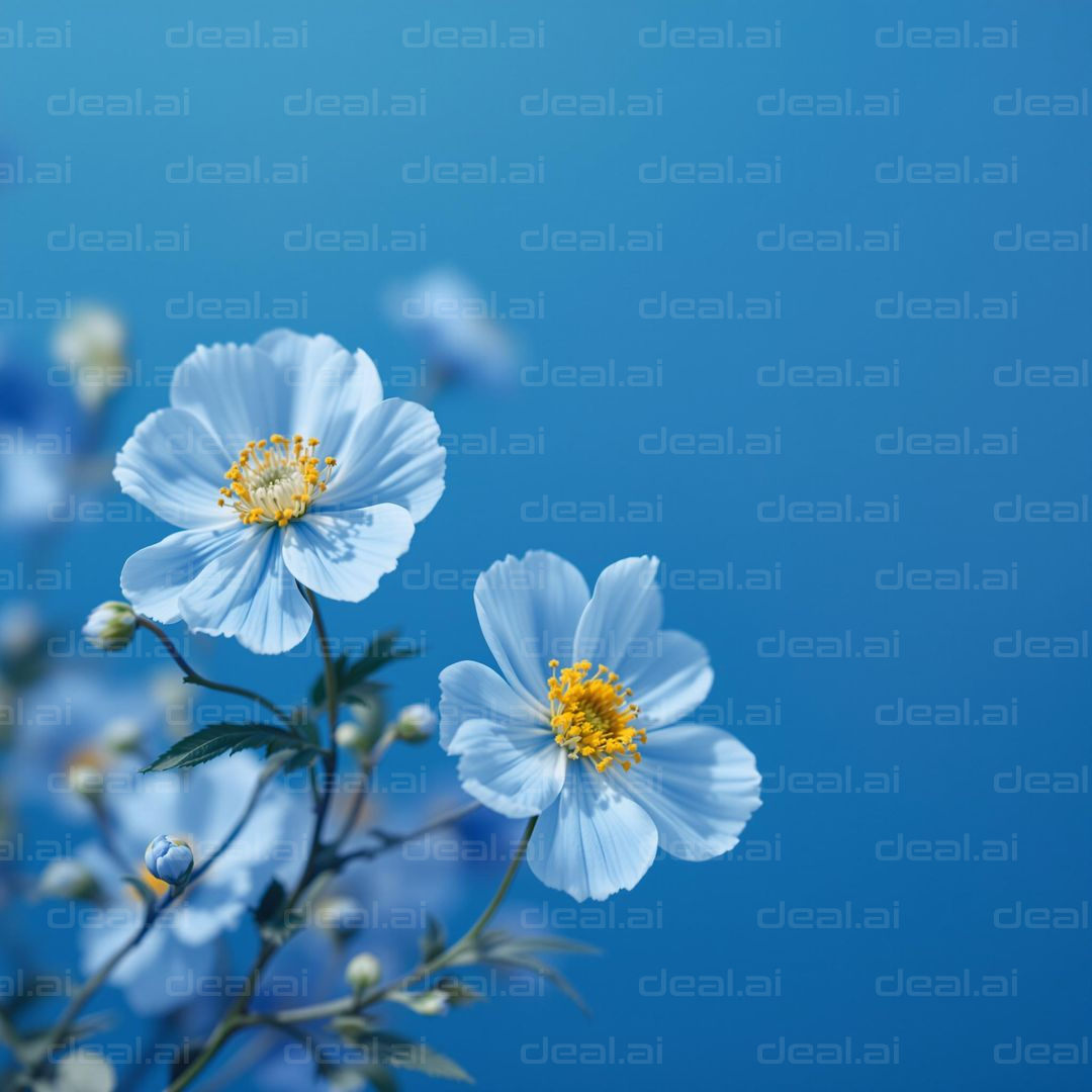 "Blue Blossoms in Bloom"