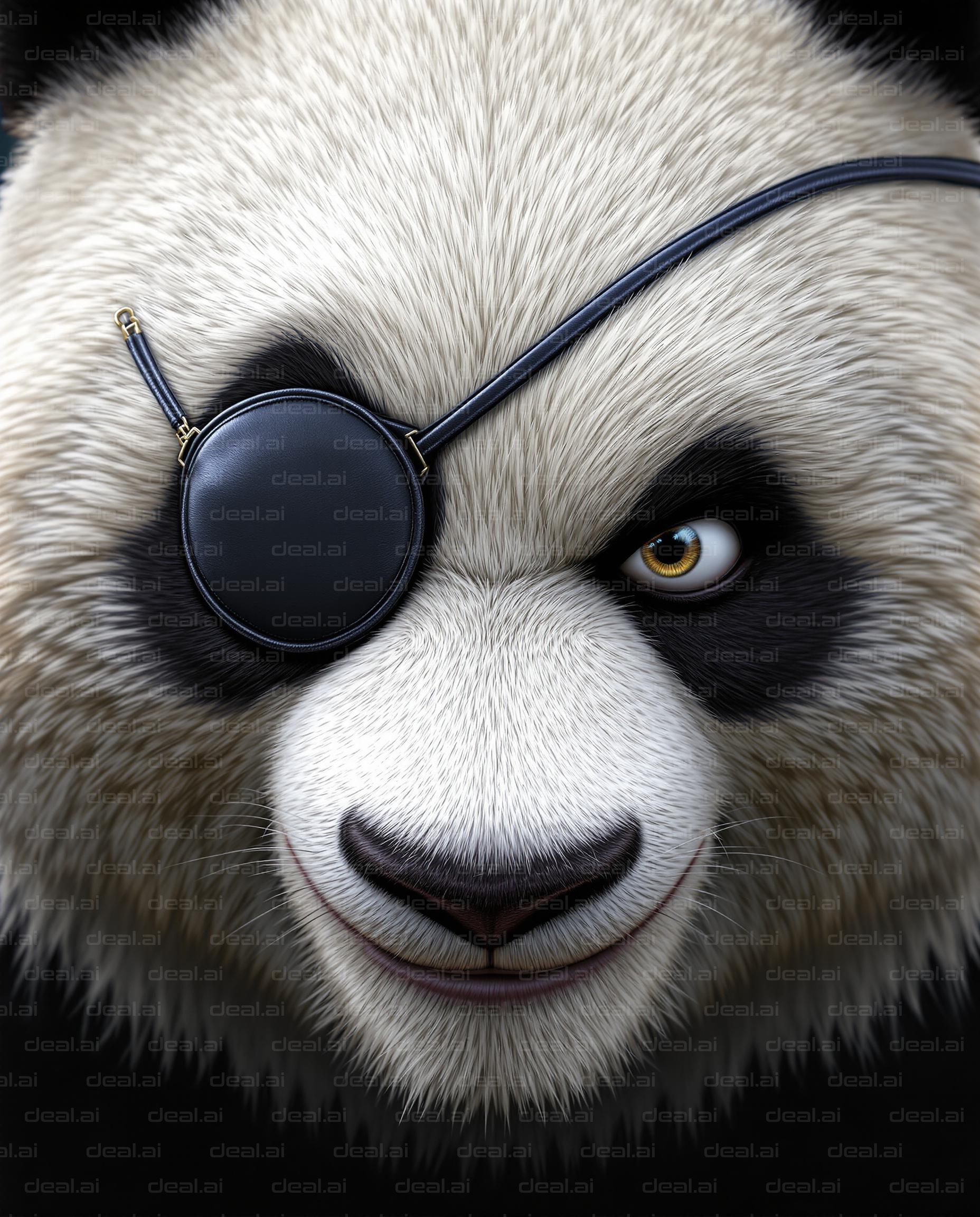 Pirate Panda Close-Up Portrait