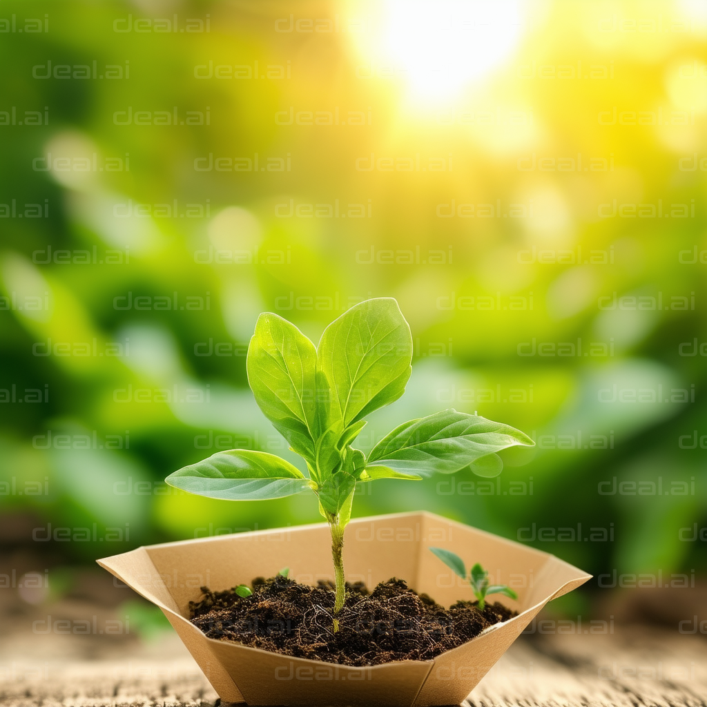 Young Plant Growing in Sunshine