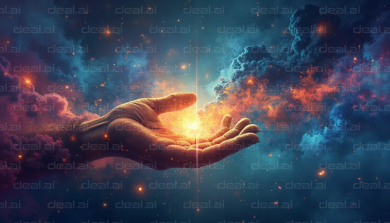 "Cosmic Creation in Hand"