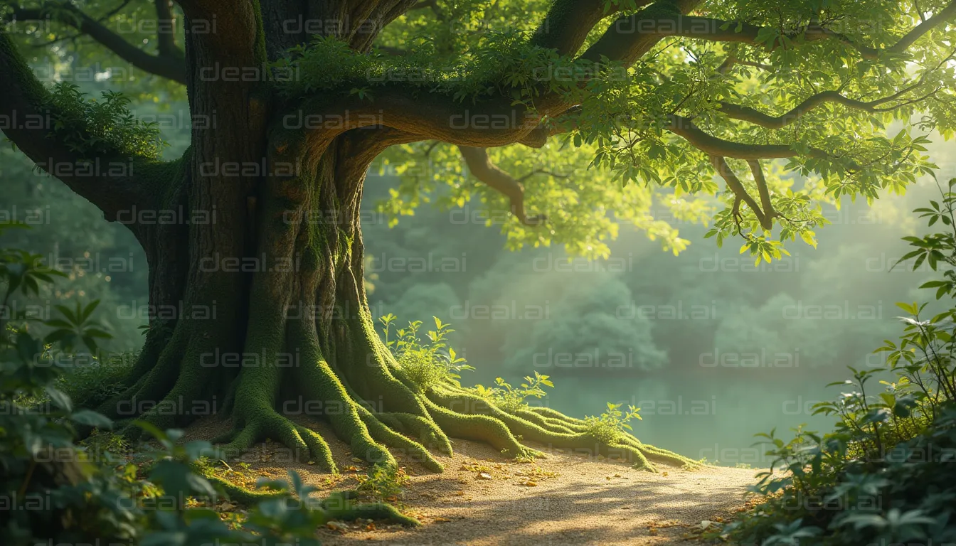 "Sunlit Forest Serenity"