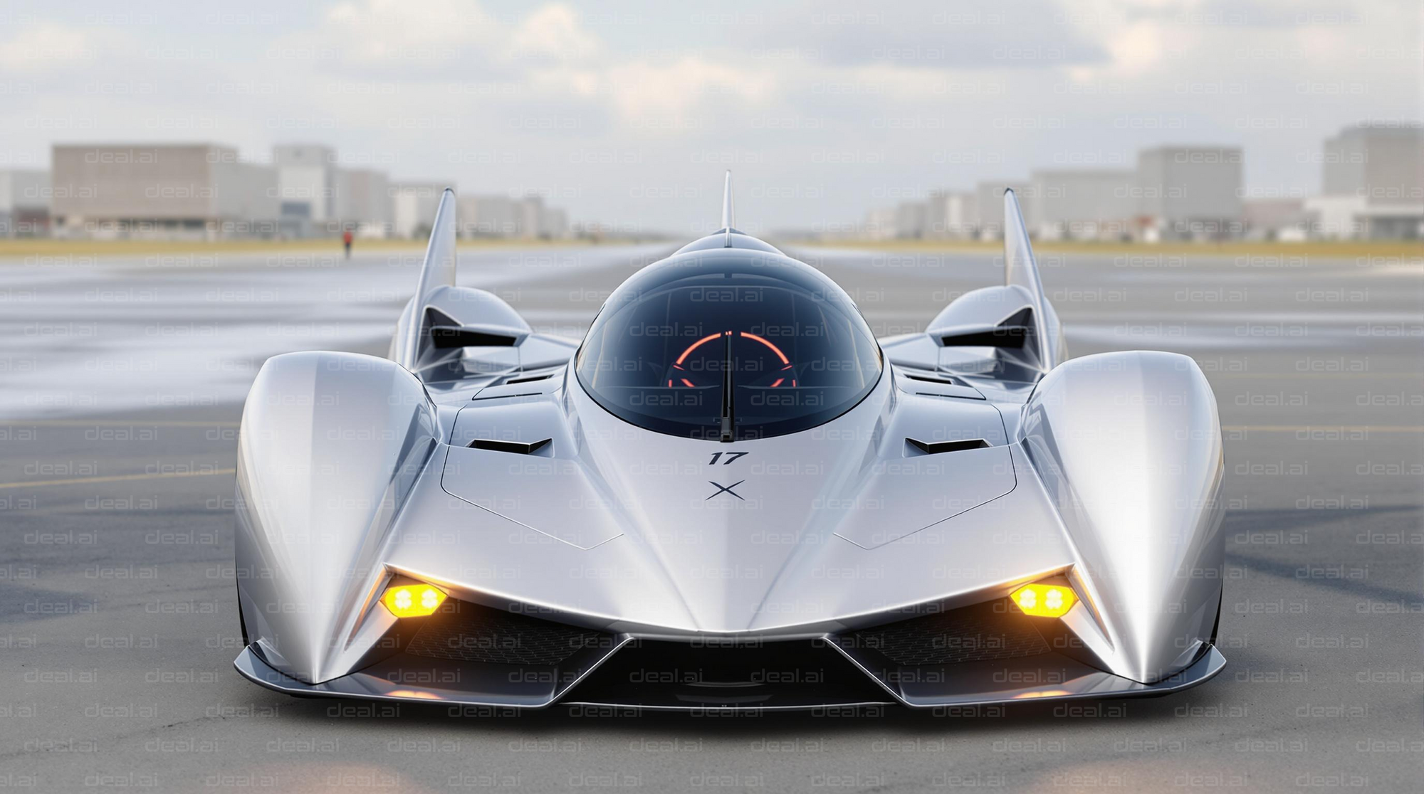 Futuristic Silver Car Design