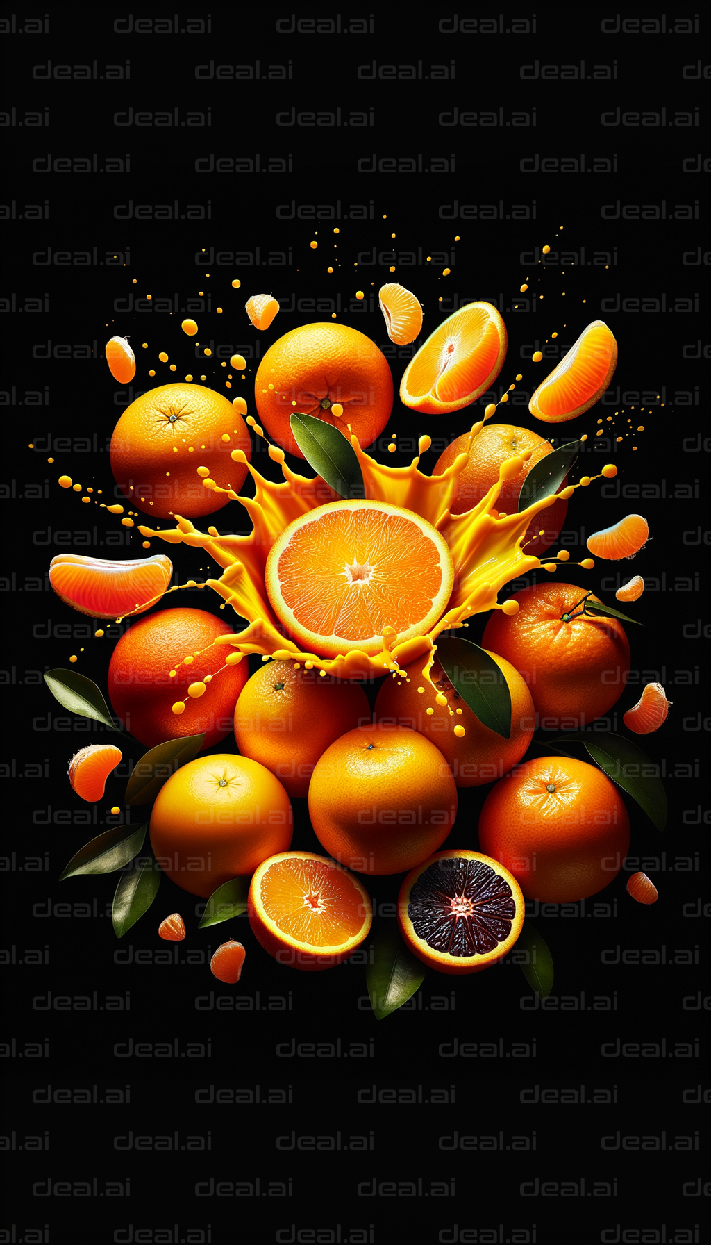 "Vibrant Orange Burst Explosion"