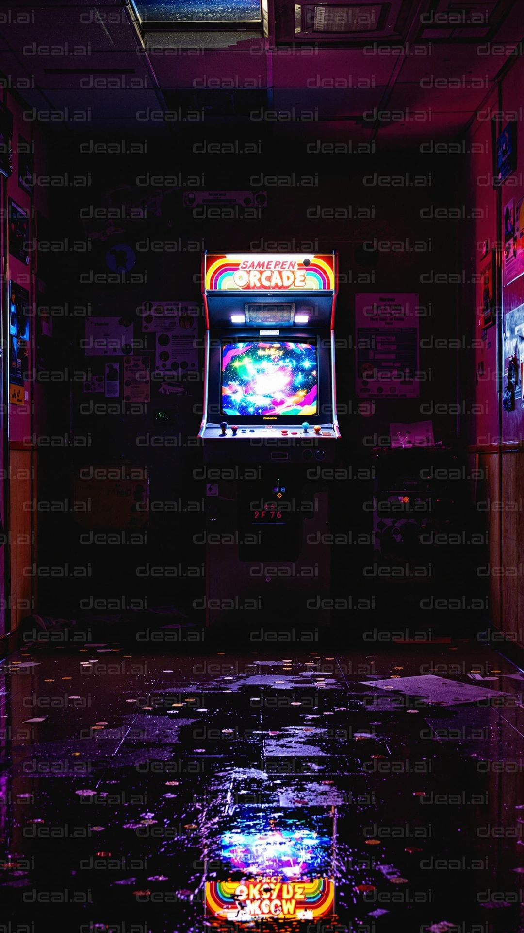 Neon Arcade Nighttime Vibes