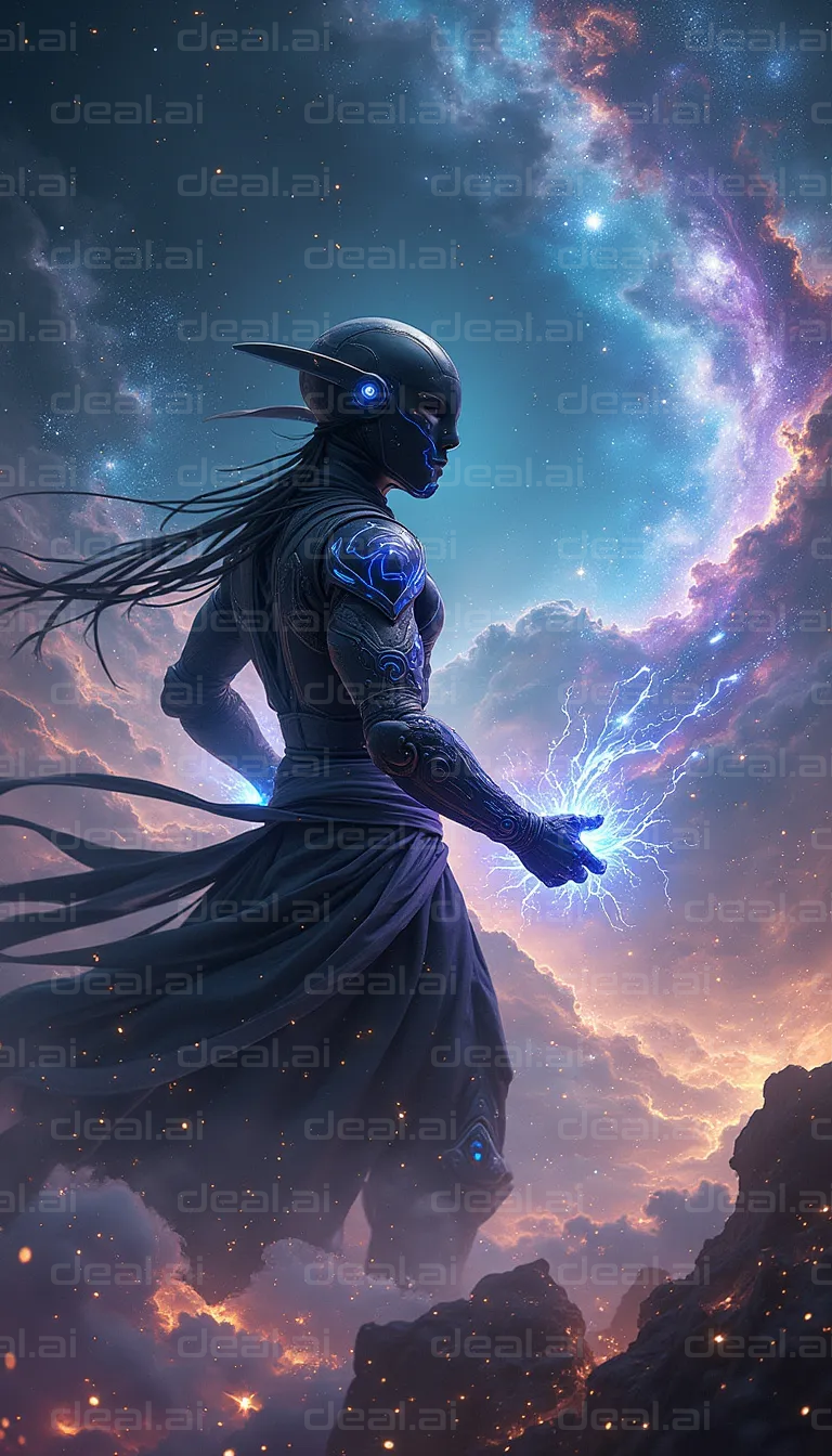 "Galactic Warrior Harnesses Energy"