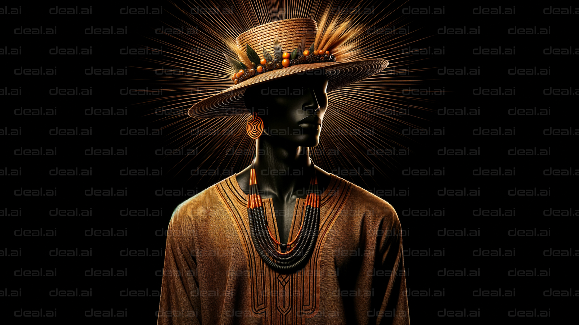 Elegant Hat and Necklace Ensemble