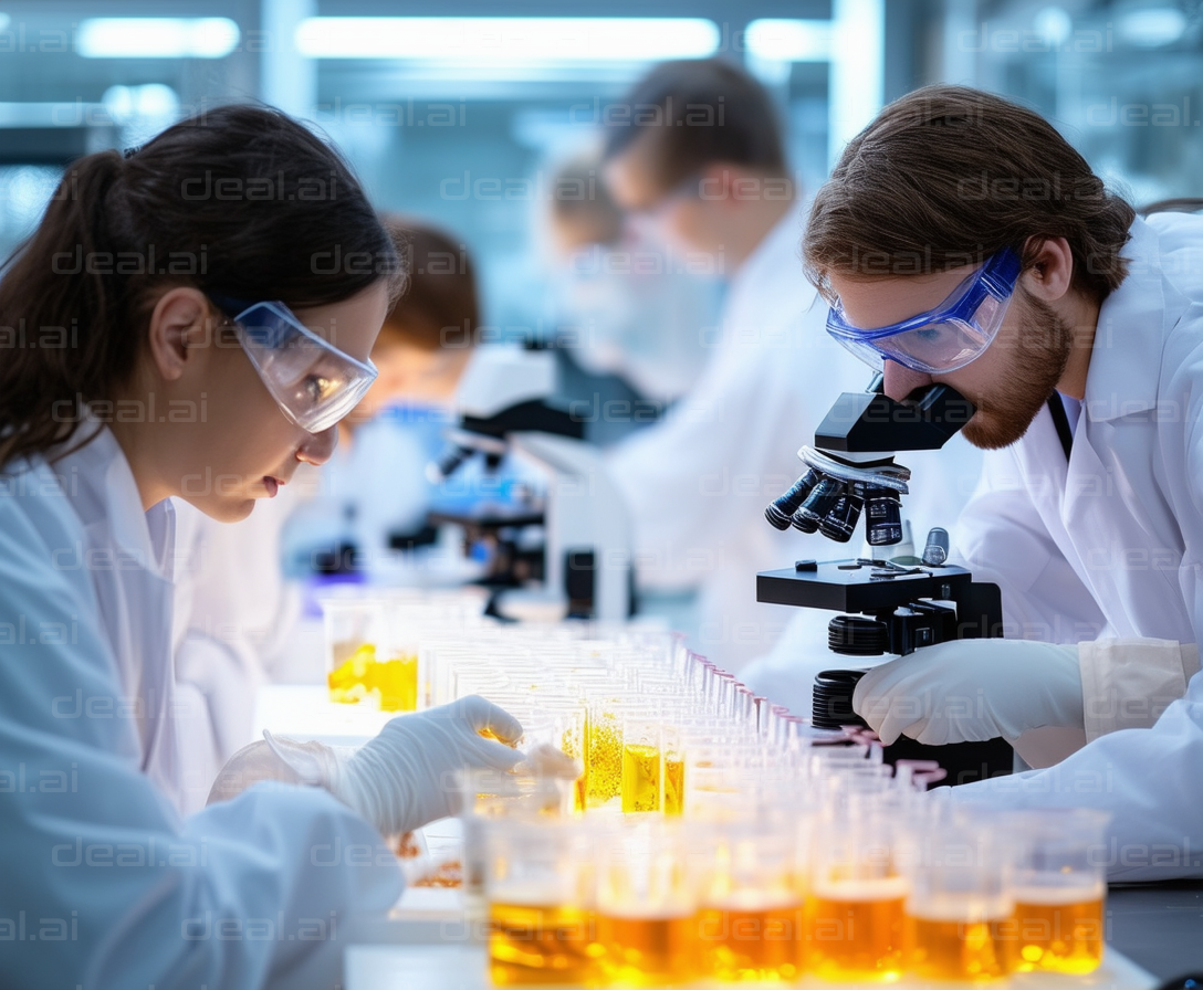 Dedicated Scientists in a Laboratory