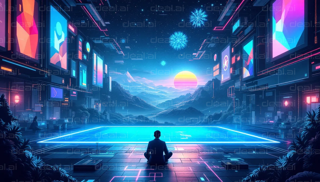 "Cyber Meditation at Sunset"