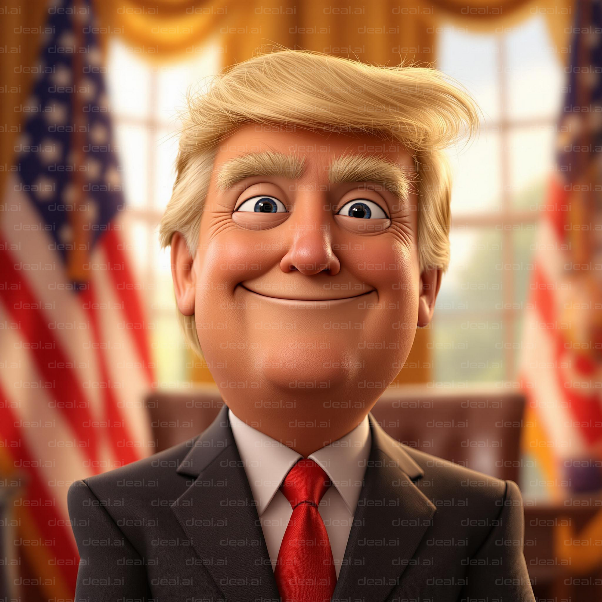 Smiling Cartoon President