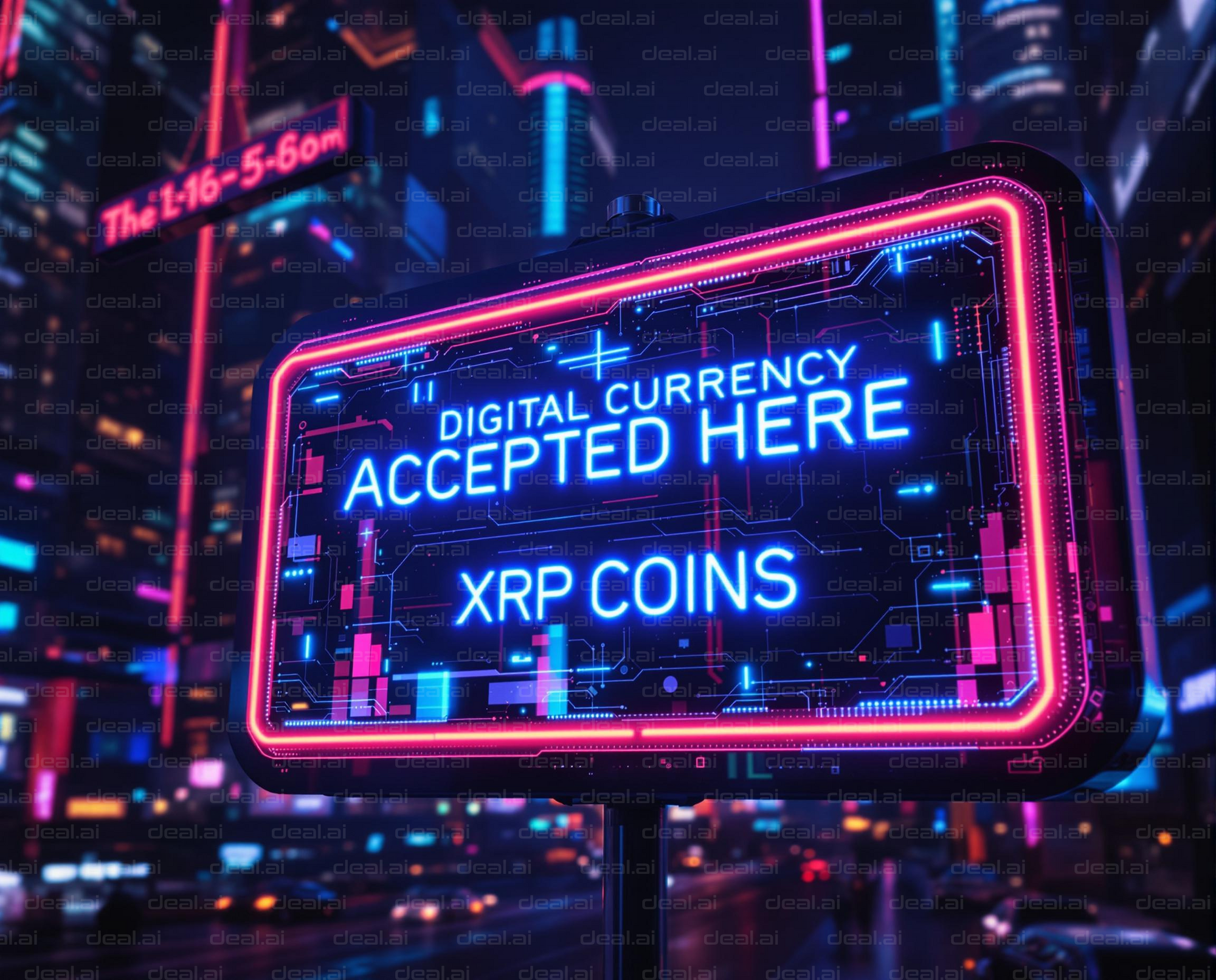 "Neon Sign: XRP Digital Currency Accepted"