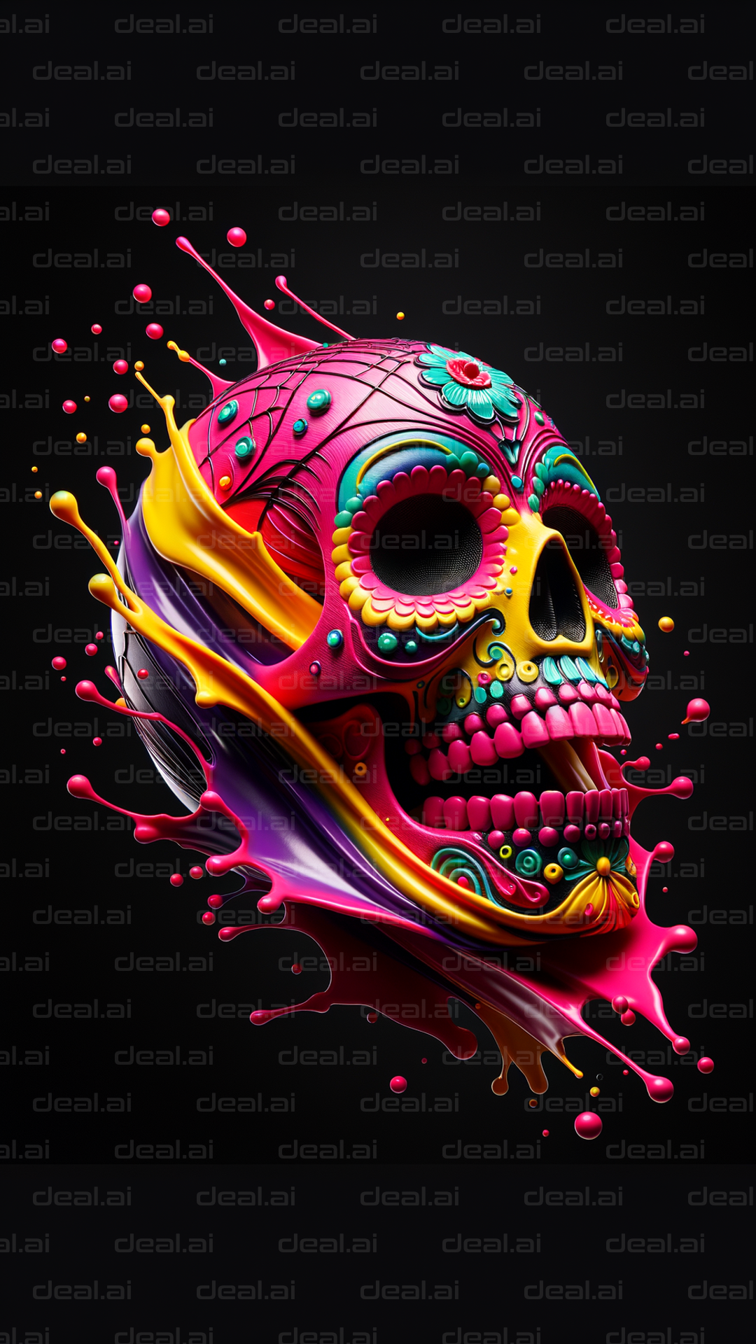 Vibrant Sugar Skull Artworks