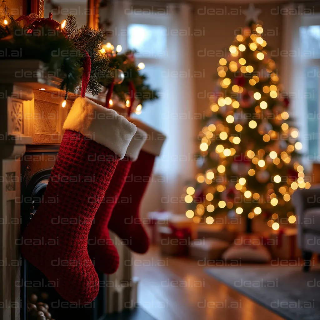 "Cozy Christmas Eve by the Fireplace"