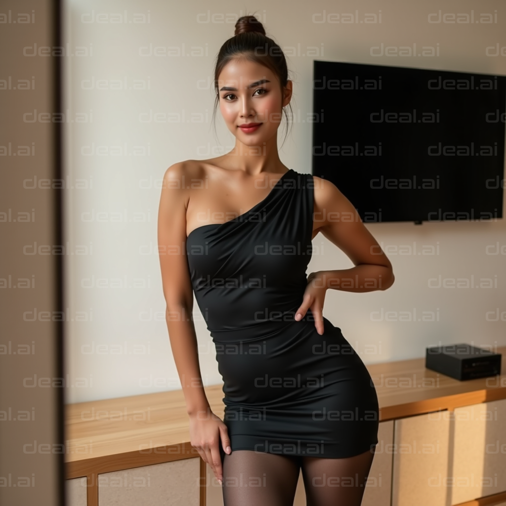 Elegant in Black Dress