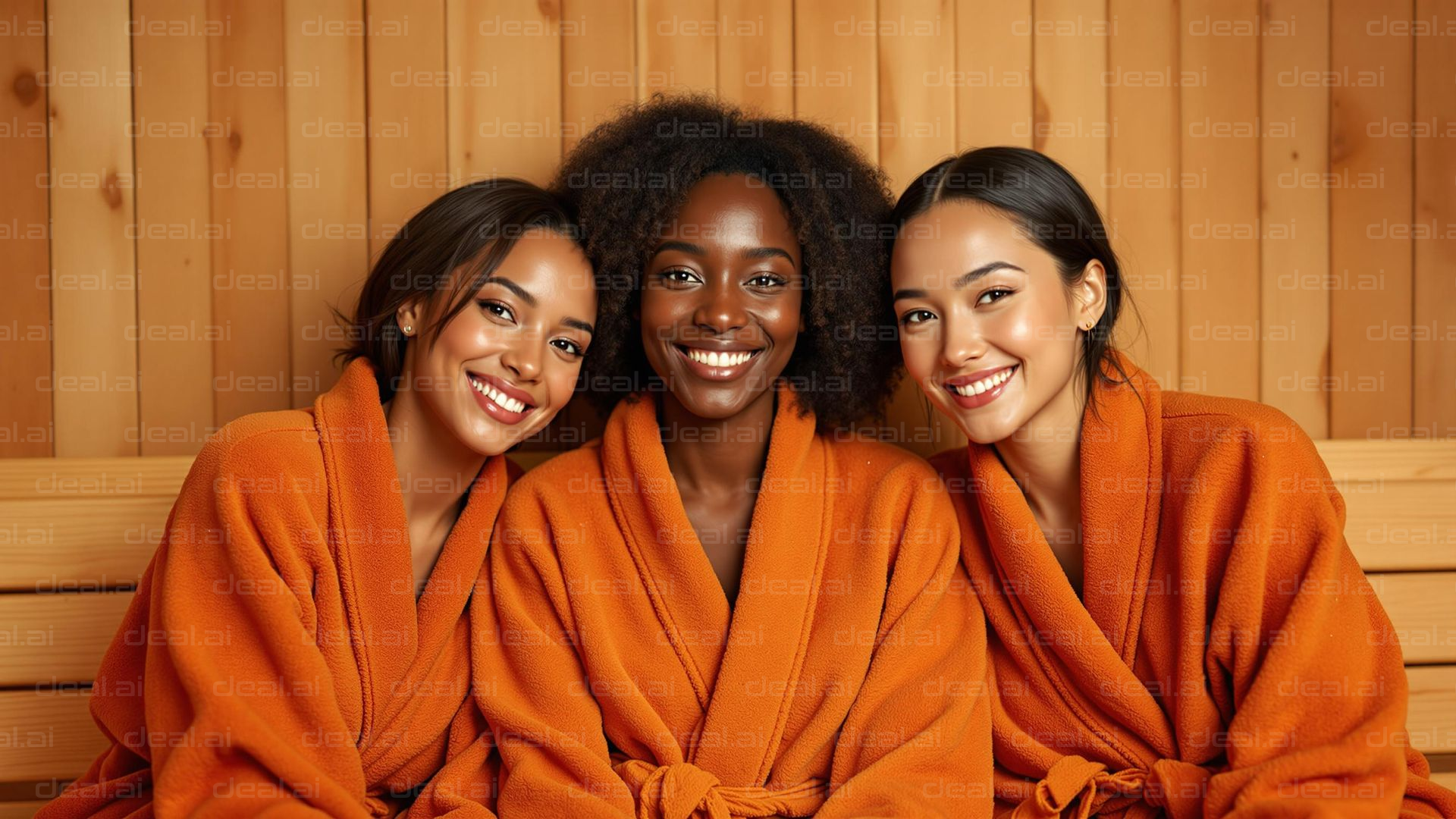 Three Friends in Cozy Robes