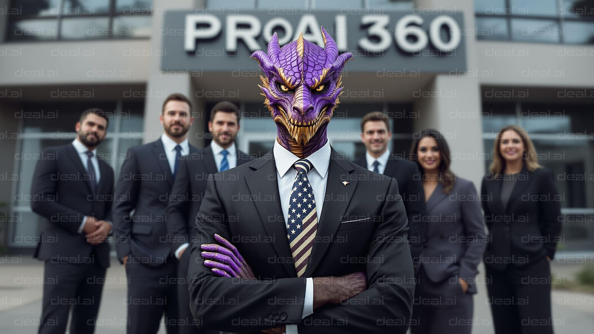 "Corporate Dragon in Suit"
