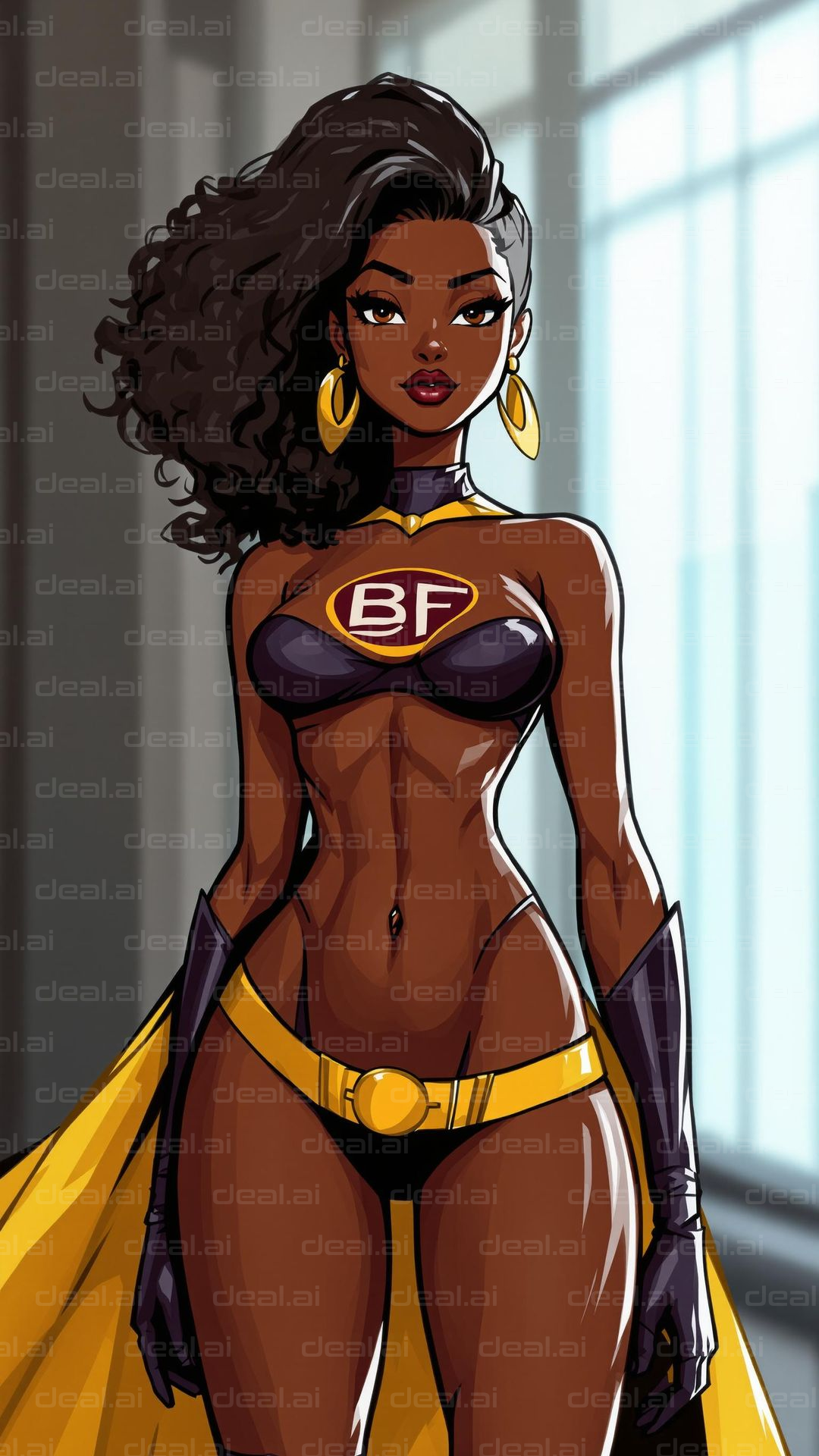 Bold Superheroine in Stylish Attire