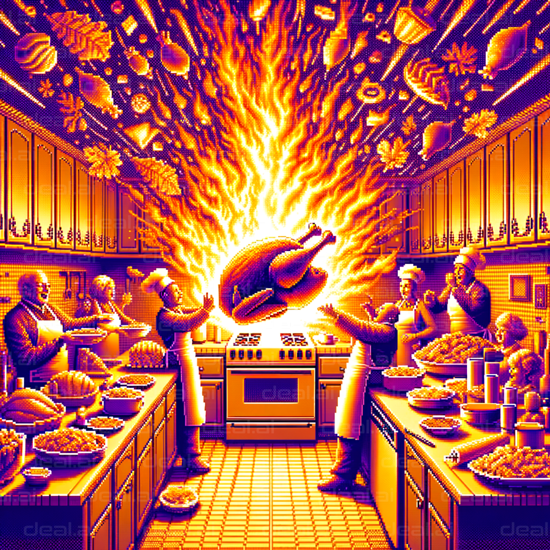 "Epic Thanksgiving Kitchen Chaos"