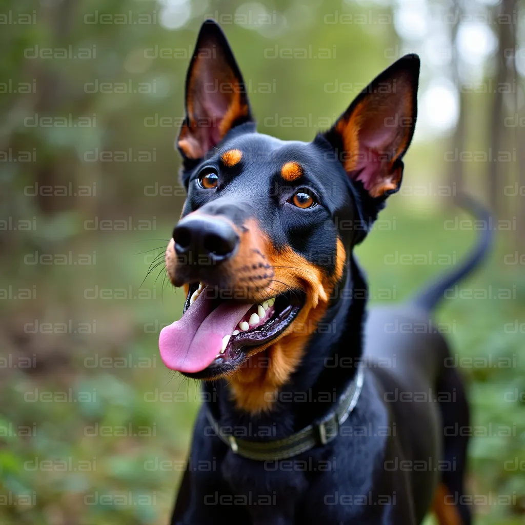 Smiling Dog Enjoying a Nature Walk