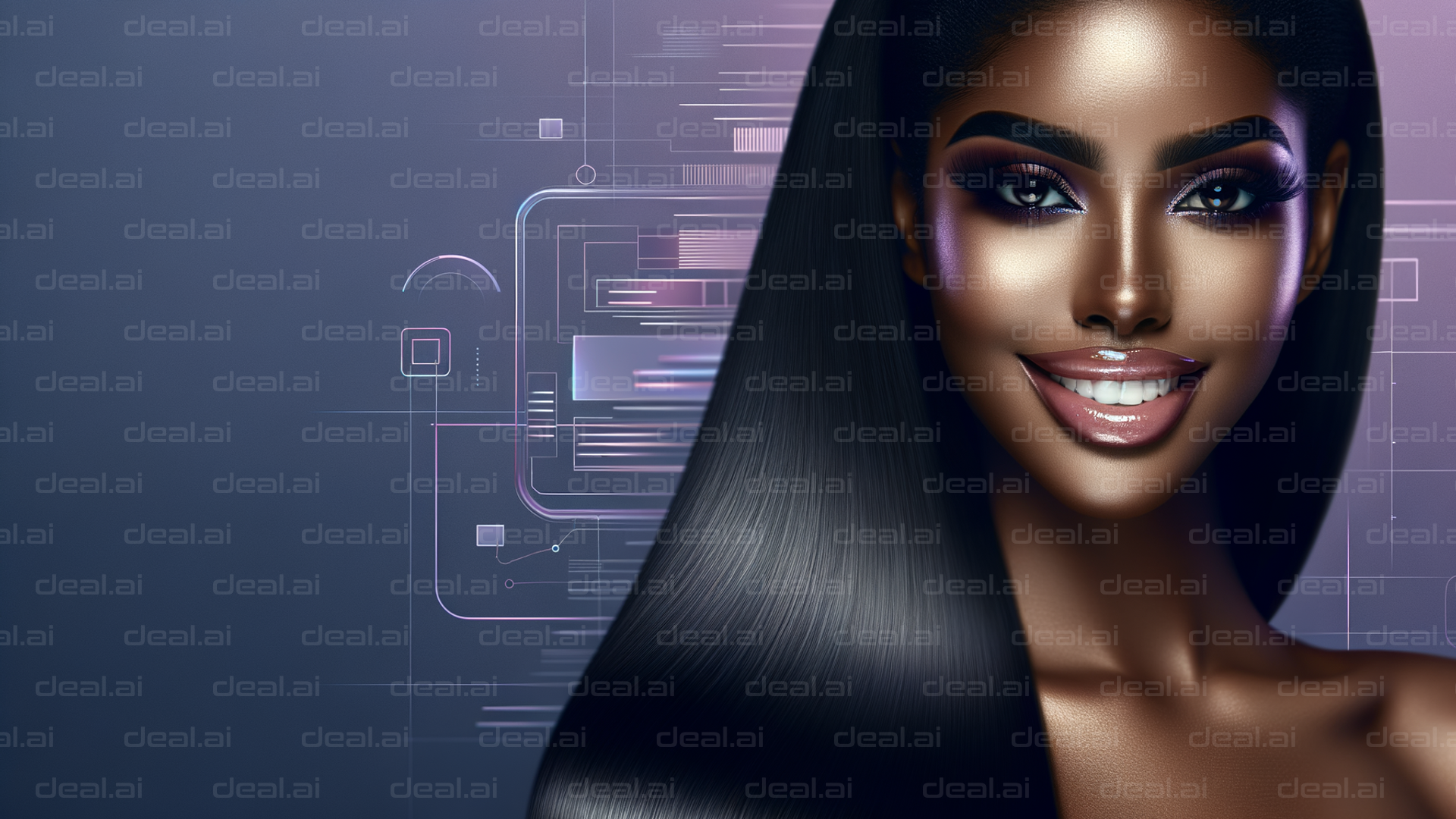 "Futuristic Beauty: Digital Elegance"