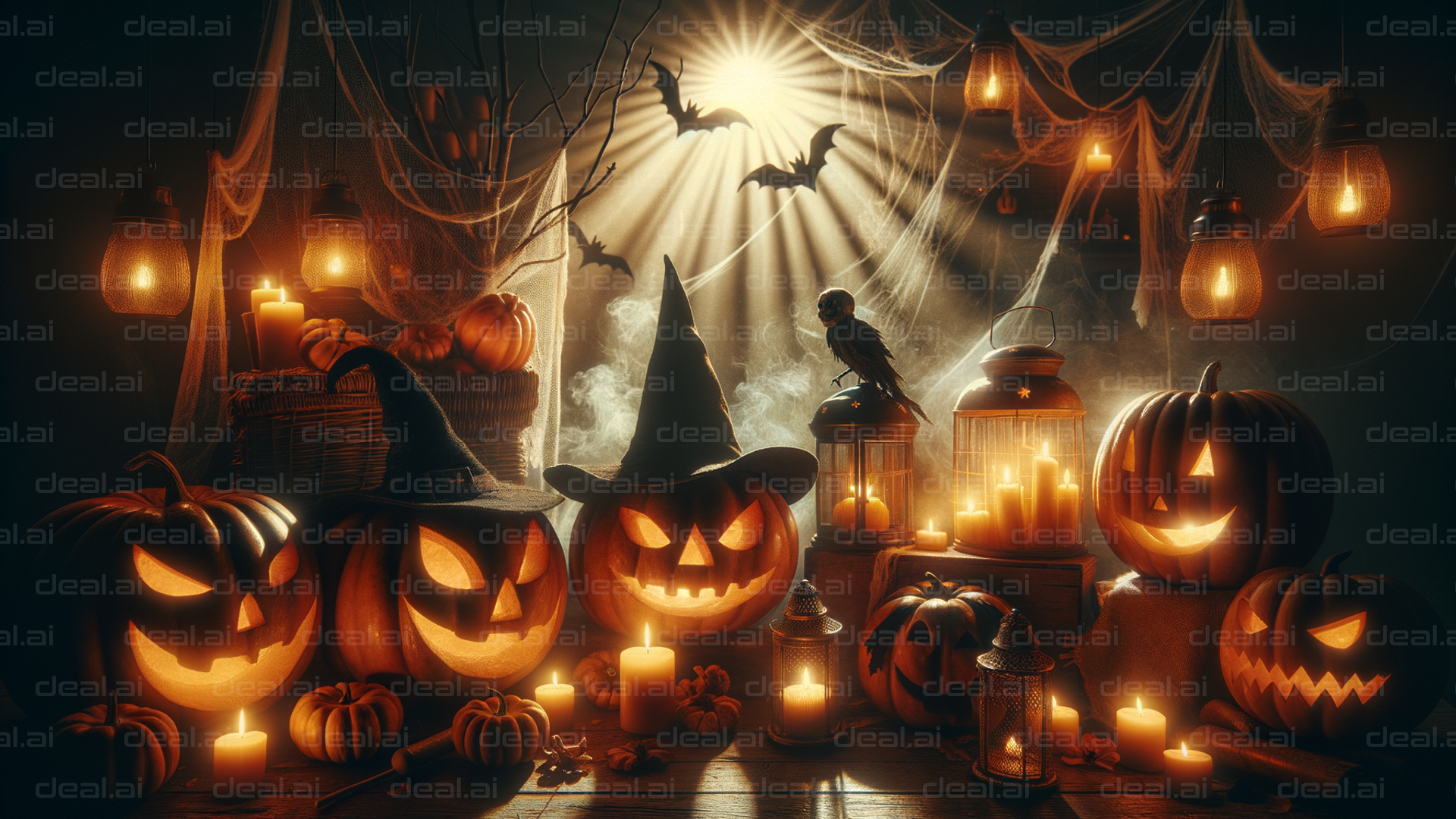 "Haunted Jack-O'-Lantern Display"