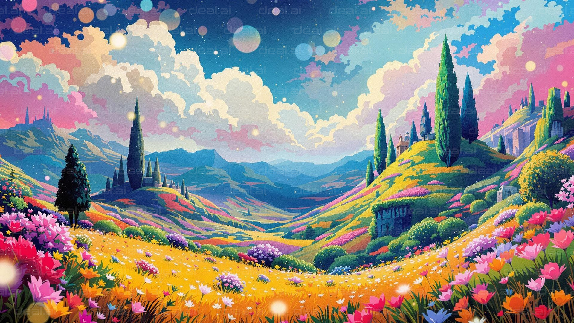 "Colorful Fantasy Landscape"