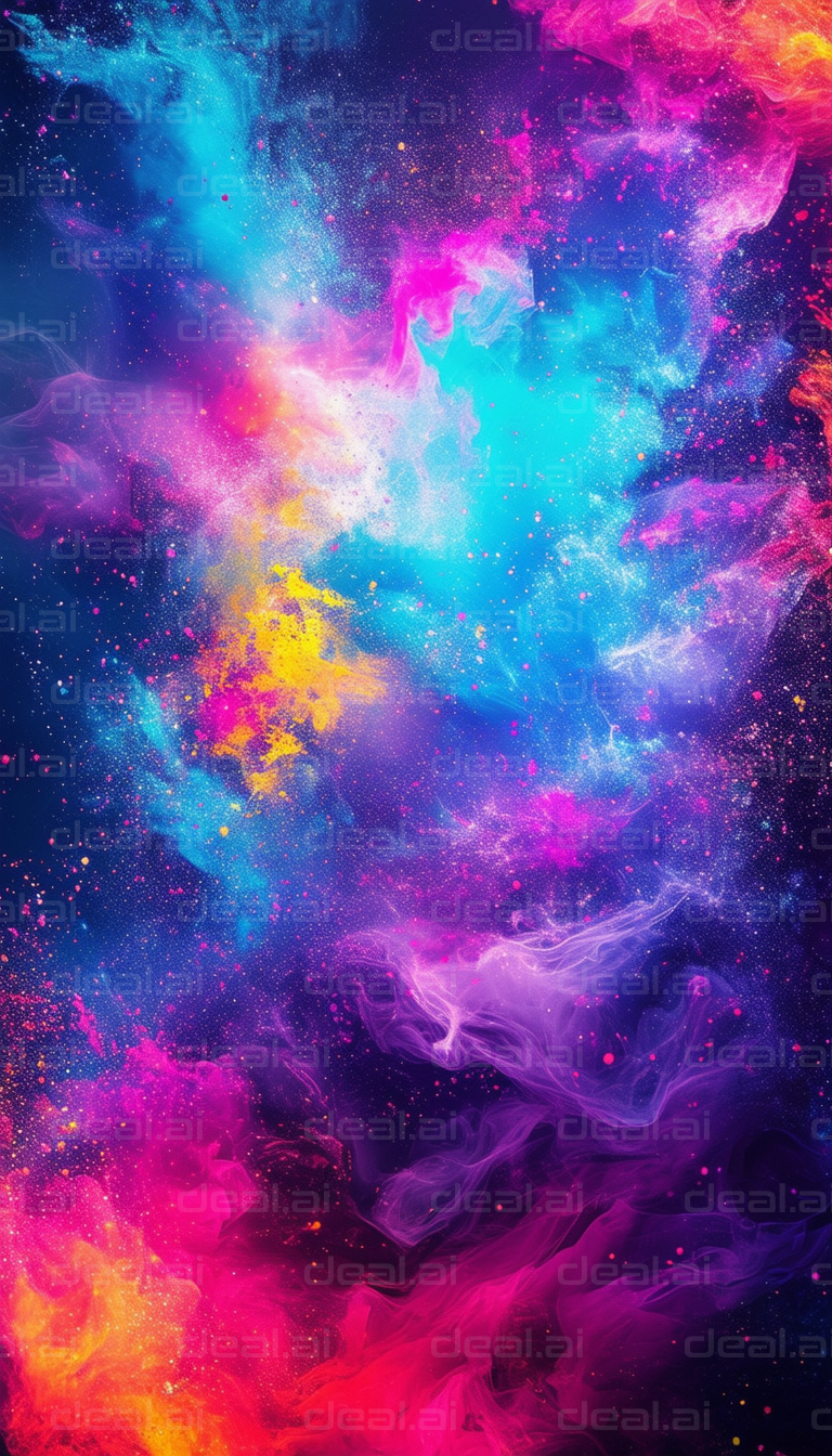 "Vibrant Cosmic Nebula Art"