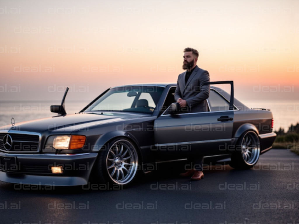 Stylish Drive at Sunset