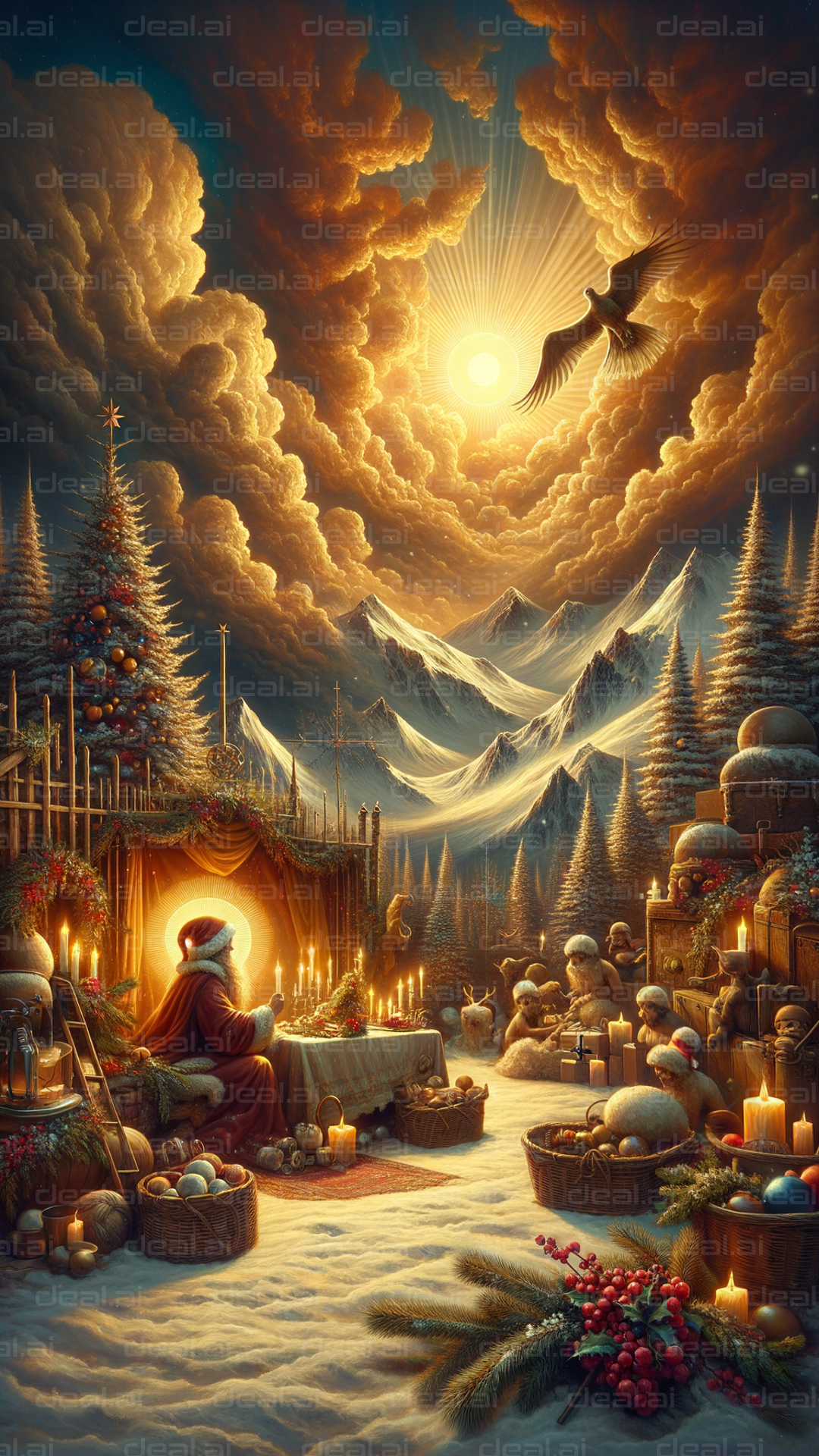 Magical Christmas Eve Scene