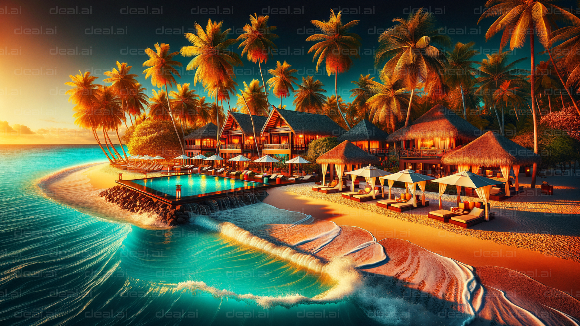 "Lush Tropical Beachfront Paradise Resort"