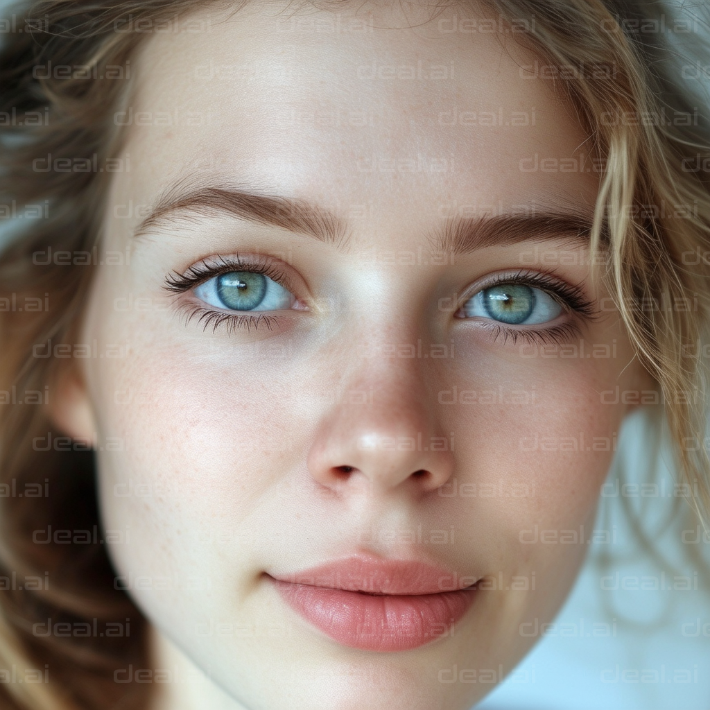 Close-Up of Blue Eyes and Freckles