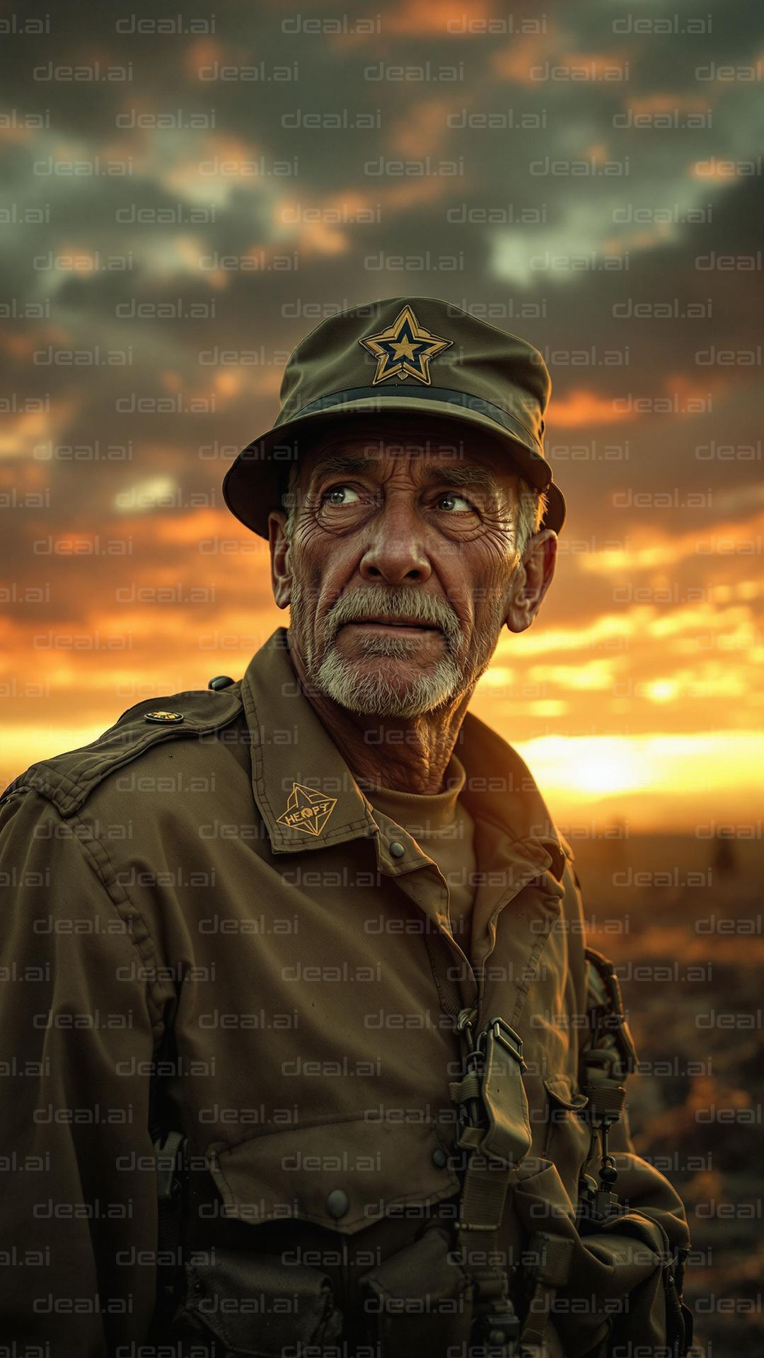 Sunset Soldier's Gaze