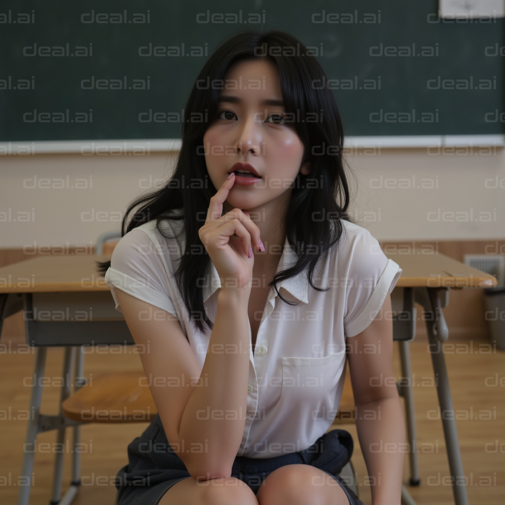 "Thoughtful Moment in Classroom"